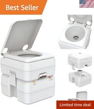 Durable Portable Toilet - 5.3 Gallon Capacity for Camping &amp; RV Adventures - $147.01