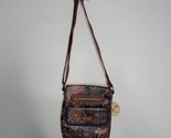 Sakroots Crossbody Navy Blue Midnight Coated Canvas Purse Bag Floral Mes... - $24.99