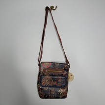 Sakroots Crossbody Navy Blue Midnight Coated Canvas Purse Bag Floral Mes... - £19.53 GBP