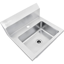 Stainless Steel Wall Mount Hand Sink W/Strainer 14&quot;x10&quot;x5&quot; Deep - £202.04 GBP