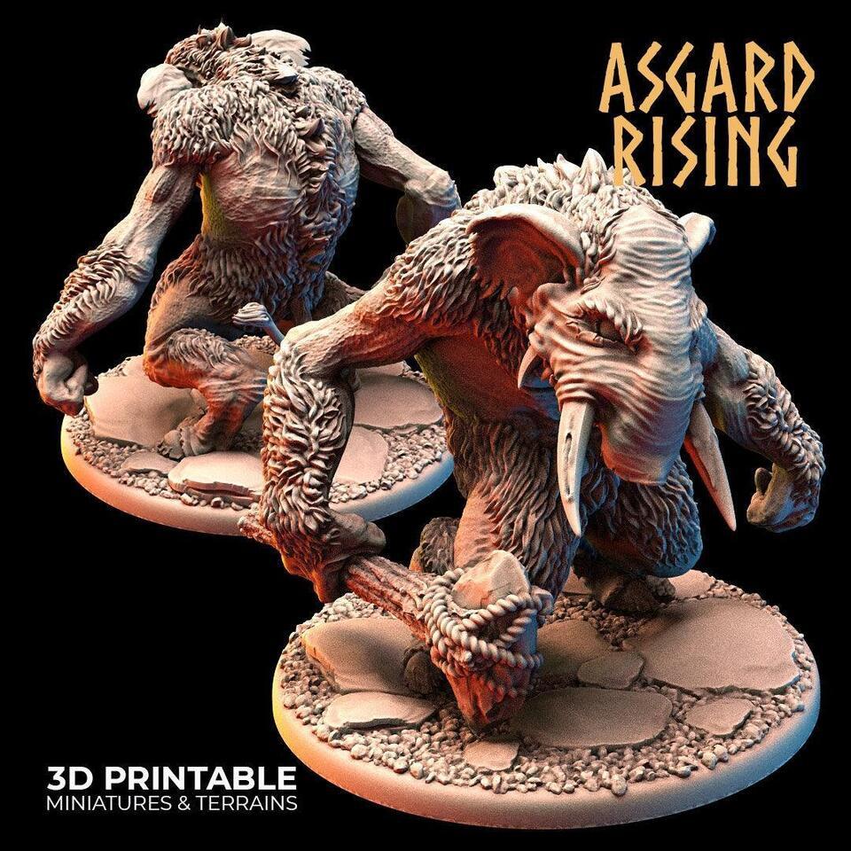 3D Printed Asgard Rising Tundra Trolls Set 28 32mm Ragnarok D&D Item image 5