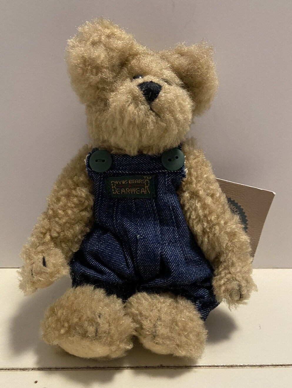 Primary image for Boyds Bear Huck in Blue Jean Overalls Tan