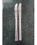 Reed &amp; Barton Rebacraft Regal Bamboo Stainless Flatware Knives Lot of 2 - €10,31 EUR