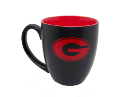 Georgia Bulldogs NFL Matte Black Bistro Ceramic Coffee Cup Mug 15 oz Red - £17.08 GBP
