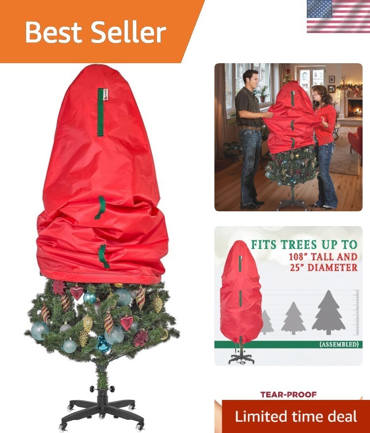 Durable 9ft Upright Christmas Tree Storage Bag - Space-Saving Solution - £39.69 GBP