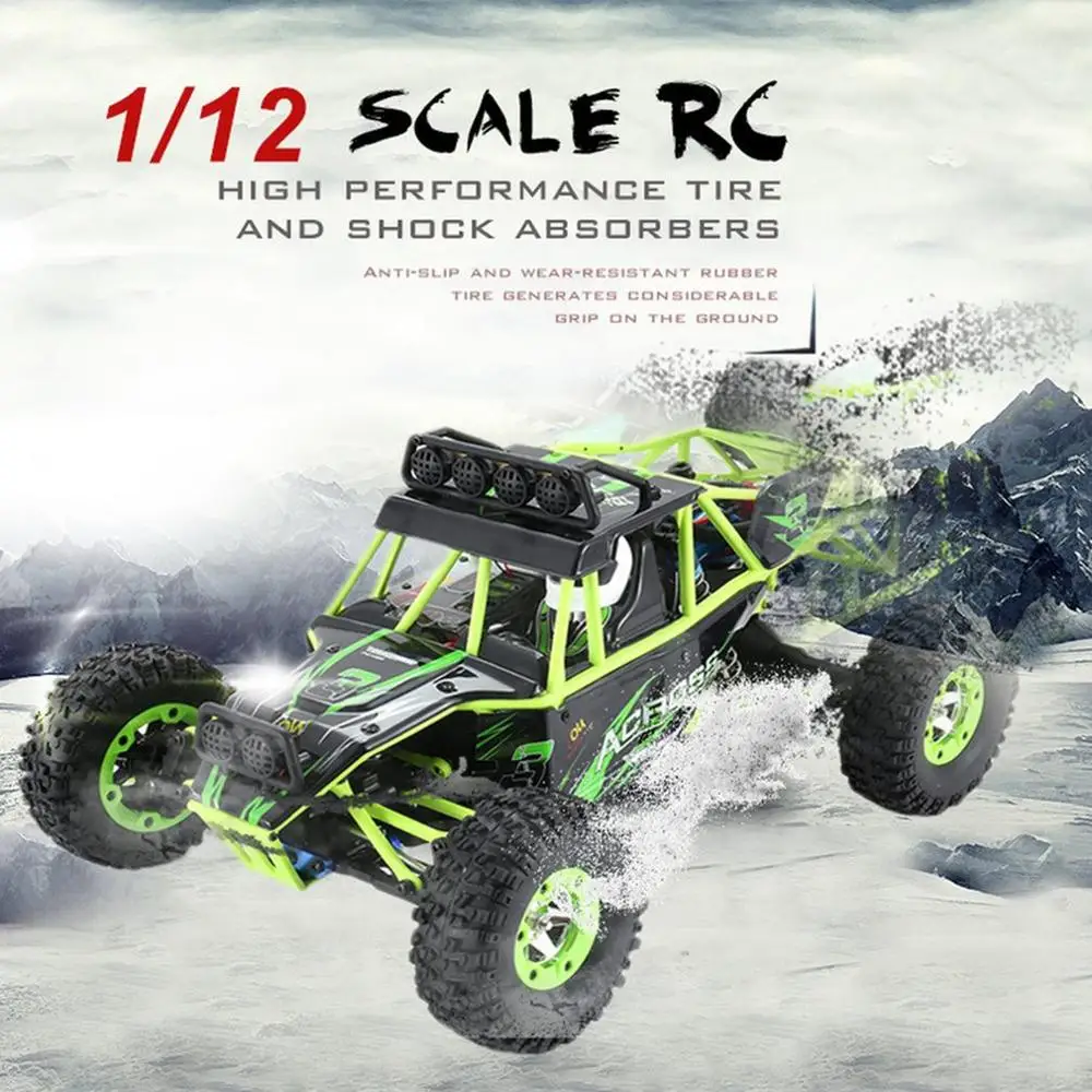 WLtoys 12427 12428 2.4G 1:12 4WD Crawler Remote Control RC Car With LED ... - $154.27