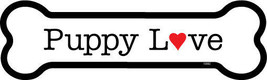 Puppy Love with heart CUTE Dog Bone Shaped Car Fridge Magnet 2&quot;x7&quot; Waterproof  - £3.92 GBP