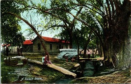 Vtg Postcard 1910s M Rieder Pub - &quot;A Ranch Scene&#39; Likely California UNP - £4.63 GBP