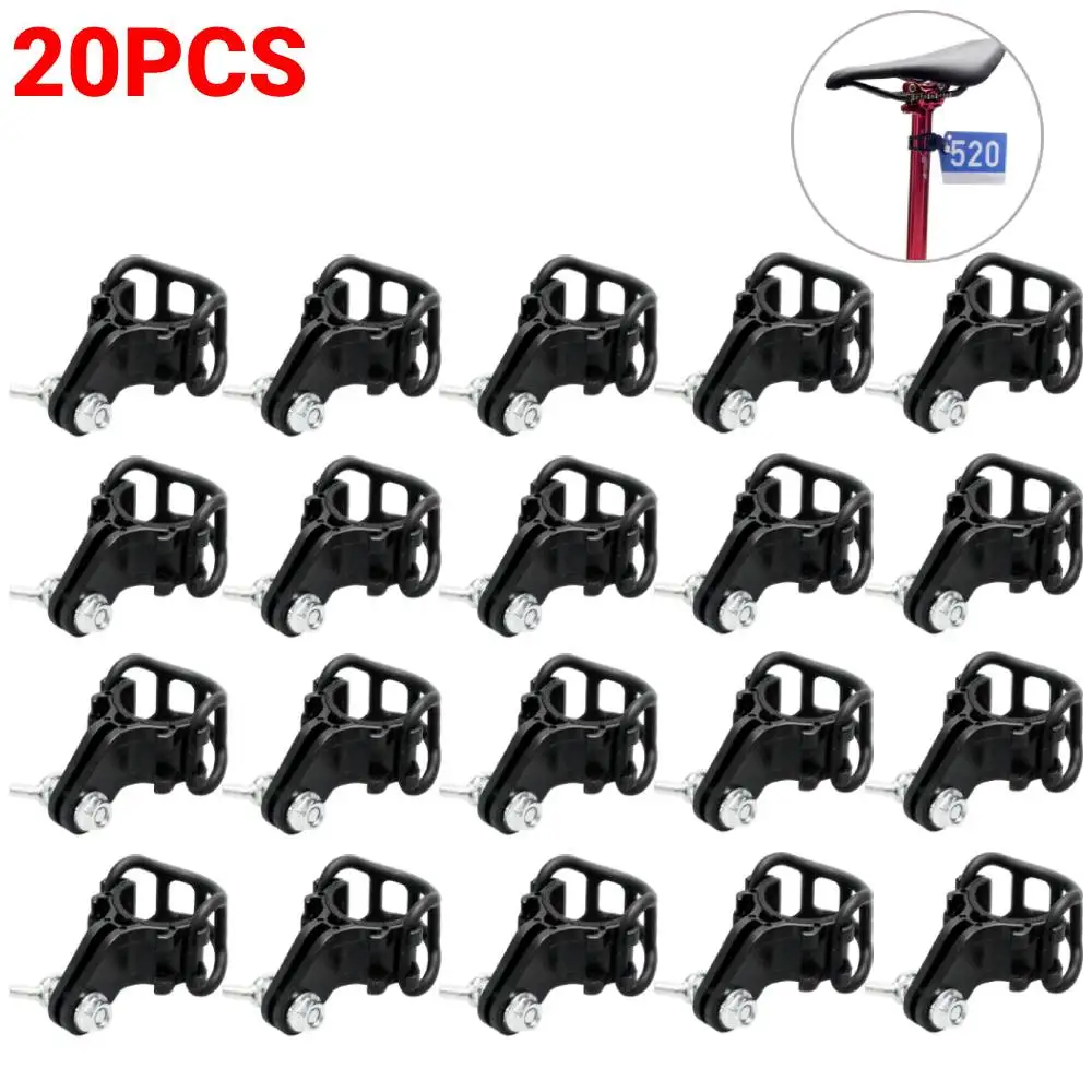 10-100PCS Bike Triathlon Racing Number Plate Mount Holder Black Cycling Plate Cl - £28.77 GBP