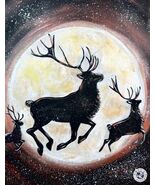 NEW - Reindeer Romp Painting Kit - Paint Your Own - Hand-Drawn - Canvas ... - $38.00