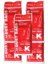 EnviroCare Replacement Vacuum Bags for Royal Dirt Devil Stick Vac Type K 15 Bags - £11.02 GBP