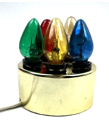Vintage Lighted Base 5 Bulbs For Ceramic Christmas Tree Molds Gold Round  - $730.08 MXN