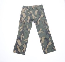 Vintage Streetwear Mens 36x30 Faded Ripstop Camouflage Wide Leg Cargo Pants - £47.44 GBP