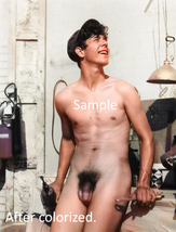 Gay male figure mechanic colorized vintage art photograph - £5.50 GBP+
