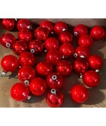 Lot of 21 Christmas Vintage Glass Ball Ornaments Red Rauch Holiday Round - $44.29 CAD