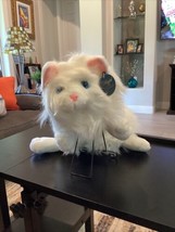 Vintage Chrisha Playful Plush White Cat 1988 - $39.60