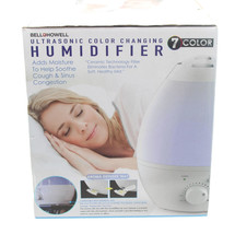 Bell &amp; Howell Ultrasonic Changing Humidifier Aroma Diffuser 7 Color LED White - £31.13 GBP