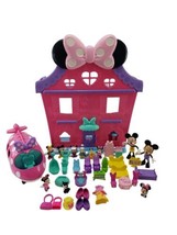 Disney Jr Minnie Polka Dot Pajama Party Doll House Airplane Fun Play Set Toys - $69.25