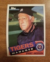 1985 Topps Sparky Anderson #307 Detroit Tigers FREE SHIPPING - £1.43 GBP