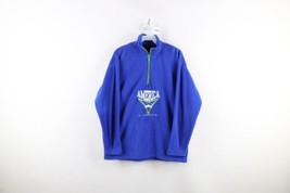 Vtg 90s Streetwear Mens S Faded Spell Out Half Zip Fleece Pullover Sweat... - $39.55