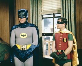 Batman TV series 1966 Adam West Burt Ward Batman &amp; Robin in office 24x30 poster - £23.66 GBP