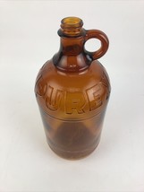 Vintage 1/2 Gallon Purex Amber Brown Bottle Duraglass Farmhouse Laundry Room - £18.27 GBP