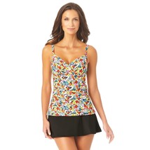 Anne Cole Ditsy Floral Print Underwire Tankini Top Colorful 36C/38B - $21.16