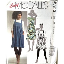 McCalls Sewing Pattern 5313 Jumper Dress Pockets Misses Size 12-18 - $8.99