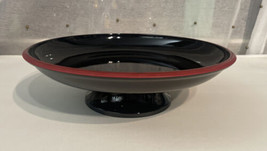 Vintage Japanese Black Lacquer Ware Round  Lazy Susan Server, 3” X 9” Spins - £12.52 GBP