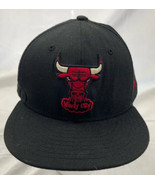 Chicago Bulls Windy City New Era 59Fifty Hat Cap Mens 8 1/8 Black Basket... - £10.16 GBP