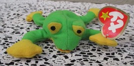 McDonald&#39;s Ty Teenie Beanie Smoochy The Frog Creased Tag - £4.65 GBP