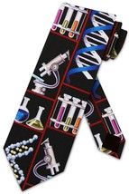 Three Rooker Chemistry Ties Science Neckties Laboratory Necktie Black DNA - $18.76