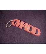 MADD Red Plastic Keychain, Mothers Against Drunk Drivers - £5.45 GBP
