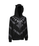 Black Panther Hoodie with Ears Wakanda Sweatshirt T-shirt Costume Cosplay  - £43.95 GBP