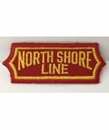 Vintage Railroad Patch North Shore Line Train RR Unsewn 3.5&quot; Red &amp; Yellow - $12.82