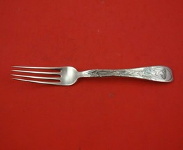 Lap Over Edge Acid Etched by Tiffany and Co Sterling Regular Fork BC w/Mushrooms - £307.83 GBP