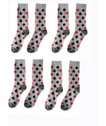West Loop Men&#39;s Gray Poker Deck of Cards Dress Socks NWT  6-12 Shoe Size... - $10.88