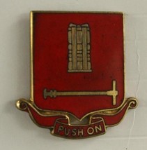 Military DUI Pin Army 136th Artillery PUSH ON Motto DBL Clutch Back Red ... - $184.08 MXN