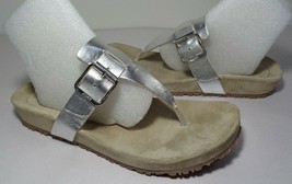 Michael Kors Size 8 M GRAND PRIX Silver Leather Sandals New Womens Shoes - £94.75 GBP