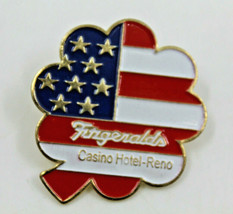 Fitzgeralds Casino Hotel Reno USA Flag Collectible Pin Pinback Travel So... - £10.30 GBP