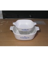 2 Corning Ware Cornflower Casseroles, A-1 1/2-B, And P-41-B No Lids - $26.73