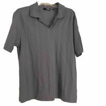 Murano Liquid Luxury  Gray Short Sleeve Shirt Cotton Men L - £19.48 GBP