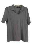 Murano Liquid Luxury  Gray Short Sleeve Shirt Cotton Men L - £19.35 GBP