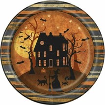 Full Moon Halloween 8 Ct Luncheon 9&quot; Plates - £3.13 GBP