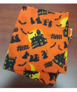 VTG Springs Creative Halloween Themed Fabric ~ Haunted House Bats 43&quot; x 39&quot; - £9.30 GBP