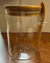 FyndraX Glass Sugar Jar with Bamboo Lid 15 Oz Airtight ‎3.5 x 3.3 x 5.1 ... - $14.85