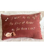Pillow Embroidered w Beads &quot;I want to be the kind of person my dog think... - $16.46 CAD
