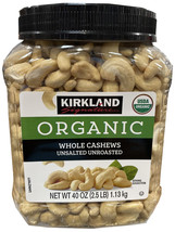 Kirkland Signatures Organic Whole Cashews Unsalted Unroasted - £21.68 GBP