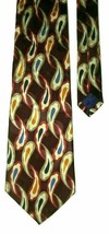 Perry Ellis Men&#39;s 100% Silk Neck Tie Brown Rust Blue Beige Tan 55&quot;L NWOT - $6.25
