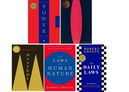 5 Books Set: 48 Laws, Seduction, Mastery, Laws of Human Nature &amp; Daily Laws - $55.00
